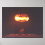 Nuclear bomb test photo. posters