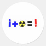 Nuclear Equation Round Sticker