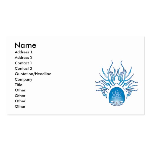 Nuclear Medicine Skull Business Card Template (front side)
