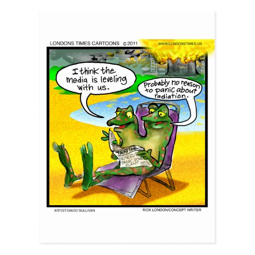 Nuclear Neighbors (Twin Frogs) Funny Gifts & Cards Postcard