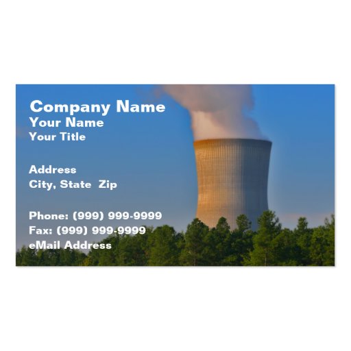 Nuclear Power Plant Business Card (front side)