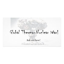 Nuclear War Debate Products Customized Photo Card