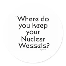 Nuclear Wessels Round Stickers