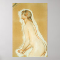 Nude aka Study for The Large Bathers by Renoir Poster
