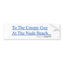 Nude Beach Bumpersticker