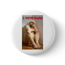 Nude Gingrich!! Pinback Button