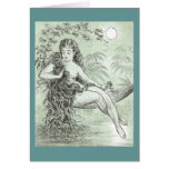 Nude Playing with Her Hair in the Moonlight
