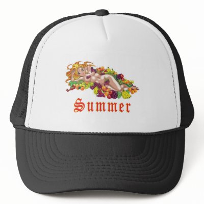 NUDE SUMMER NYMPH TRUCKER HATS by nassosvakalis