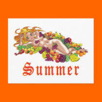 NUDE SUMMER NYMPH postcards