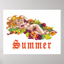 NUDE SUMMER NYMPH PRINT