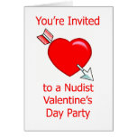 Nude Valentine's Day Invitation Greeting Card