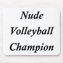 Nude Volleyball Champion Mouse Pads