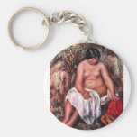 Nude with Straw by Pierre Renoir Keychains