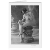 Nude Woman French Art Nouveau -13 Greeting Card