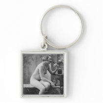 Nude Woman French Art Nouveau 5 Key Chains