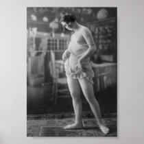 Nude Woman French Art Nouveau Lingerie Poster