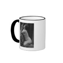 Nude Woman French Art Nouveau Mirror Coffee Mugs