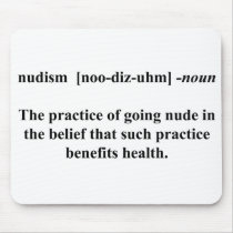 Nudism Definition Mousepads