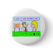 nudist camp necktie father's day pinback button