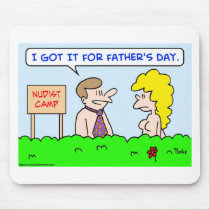 nudist camp necktie father's day mousepad