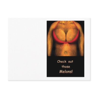 Nudist - Check out those melons Postcards by suburbanscenes