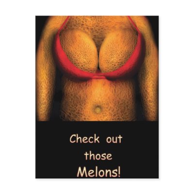 Nudist - Check out those melons Post Card by suburbanscenes