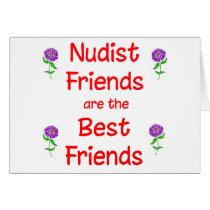 Nudist Friends are the Best Friends Cards