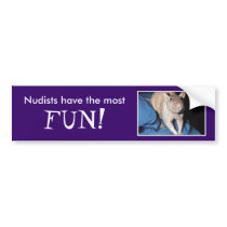 Nudists have the most fun! - rat bumper sticker