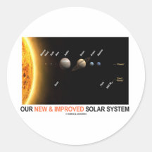 Nuestra nueva y mejorada Sistema Solar (humor galá Pegatinas