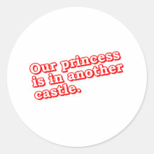 Nuestra princesa Is In Another Castle - videojuego Pegatinas