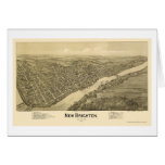 Nueva Brighton, mapa panorámico del PA - 1901 Felicitaciones