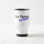 Nueva mamá de gemelos tazas de café