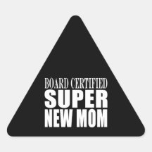 Nuevas madres de las fiestas de bienvenida al bebé calcomanías de trianguloes personalizadas