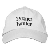 Nugget Hunter Gold Prospecting Panning Hat embroidered hats by GoldProspectingShirt Nugget Hunter Gold Prospecting Panning Hat embroidered hats