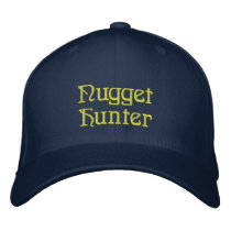 Nugget Hunter Gold Prospecting Panning Hat embroidered hats by GoldProspectingShirt Nugget Hunter Gold Prospecting Panning Hat embroidered hats