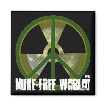 Nuke-Free World! magnets by buddah99301 Nuke-Free World! magnets