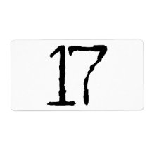 Number17 Personalized Shipping Label