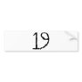 Number19 Bumper Sticker
