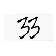 Number33 Shipping Label