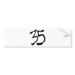 Number35 Bumper Stickers