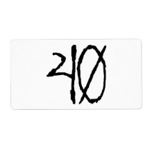 Number40 Personalized Shipping Label