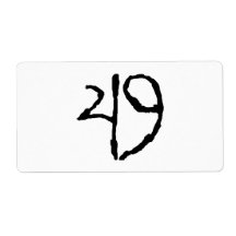 Number49 Personalized Shipping Label