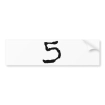 Number5 Bumper Stickers