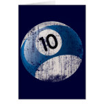 NUMBER 10 BILLIARDS BALL - ERODED STYLE CARDS