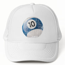 NUMBER 10 BILLIARDS BALL - ERODED STYLE MESH HAT