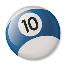 NUMBER 10 BILLIARDS BALL magnets by dgpaulart NUMBER 10 BILLIARDS BALL magnets