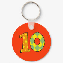 Number 10 keychains