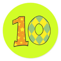 Number 10 stickers