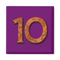 Number 10 Teaching or Memory Aid Magnet
