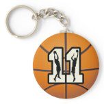 Number 11 Basketball and Players Key Chains